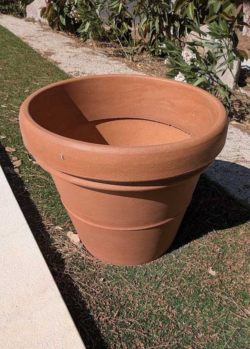 2 Vasos de Plástico XXL - 57 cm/Terracota