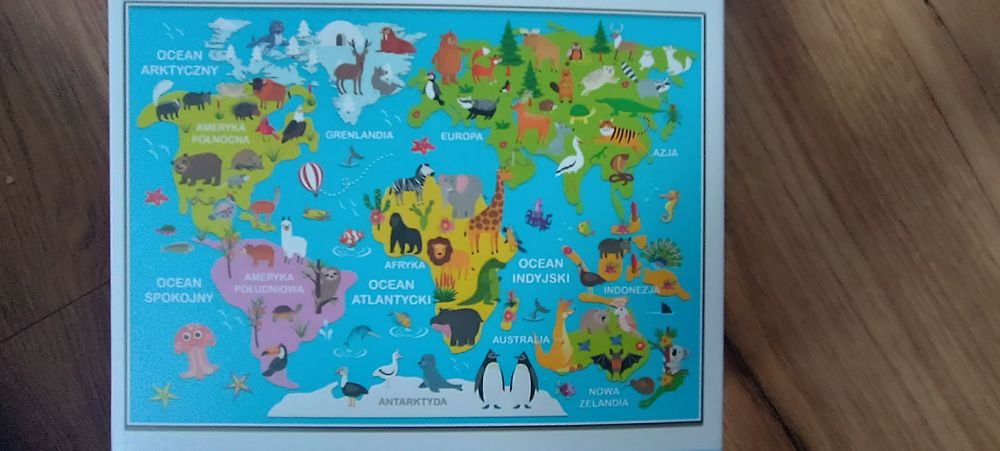 Puzzle Mapa świata 104 elementy