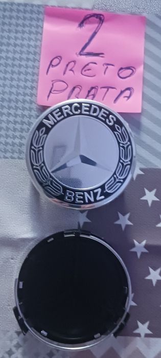 Centros de jantes 75mm Mercedes(4 PEÇAS)