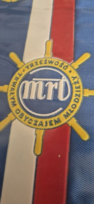 Stary proporczyk XXXVlecie Służby Zdrowia Marynarki Wojennej PRL