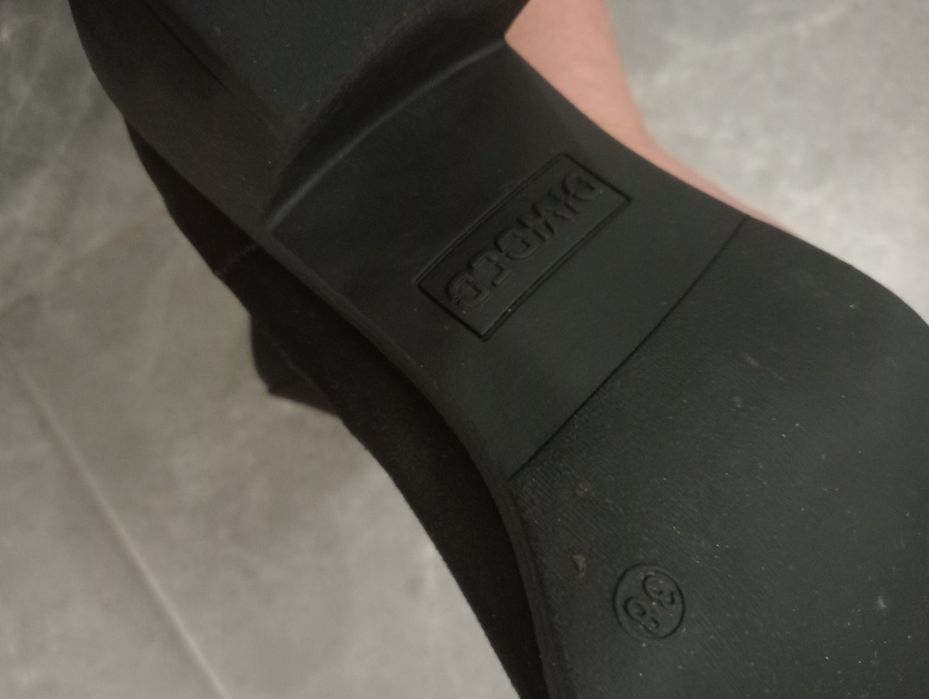 Buty botki na obcasie platformie divided czarne 38