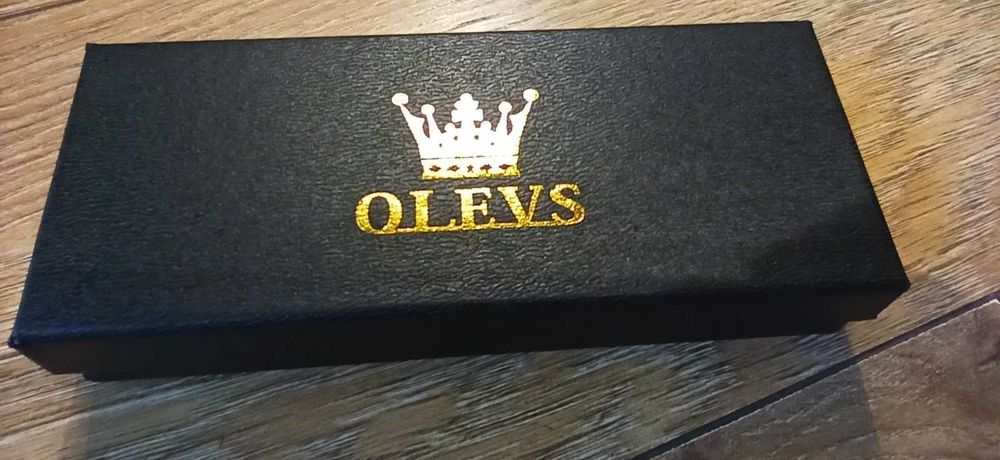 Olevs pozłacany mechanizm kwarcowy z cyrkoniami