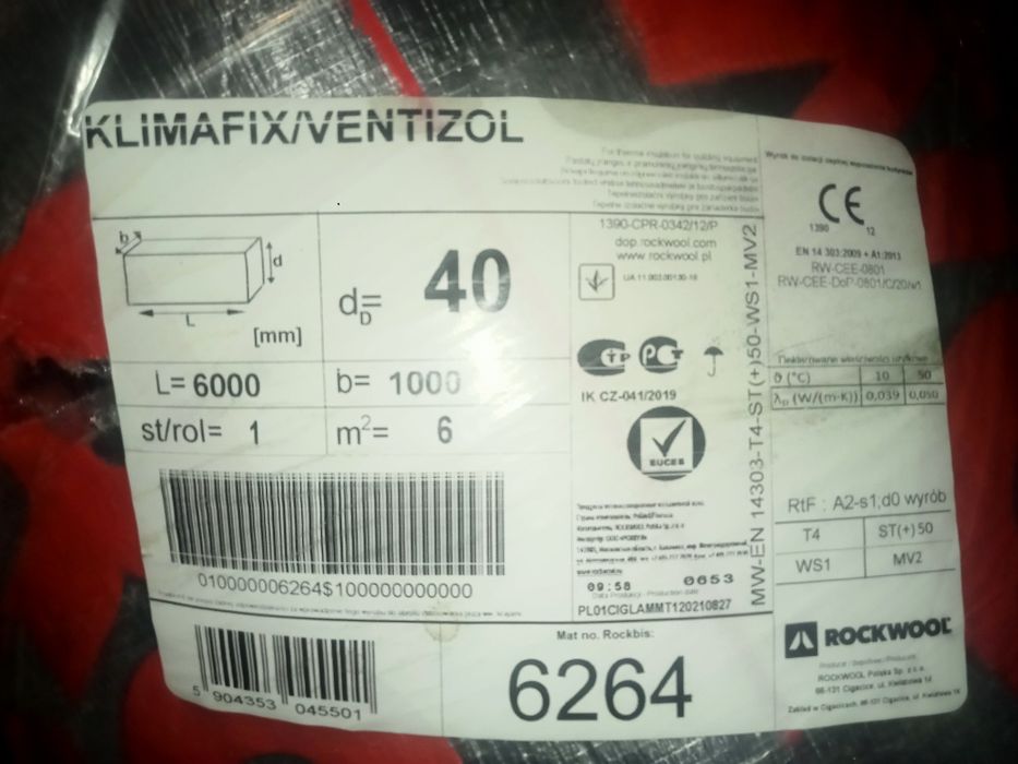 Wełna izolacyjna ROCKWOOL