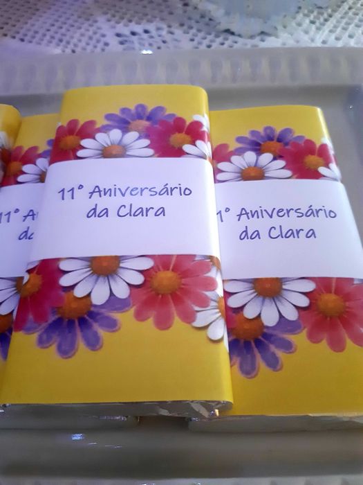 Chocolates personalizados para batizado, comunhão ou aniversário