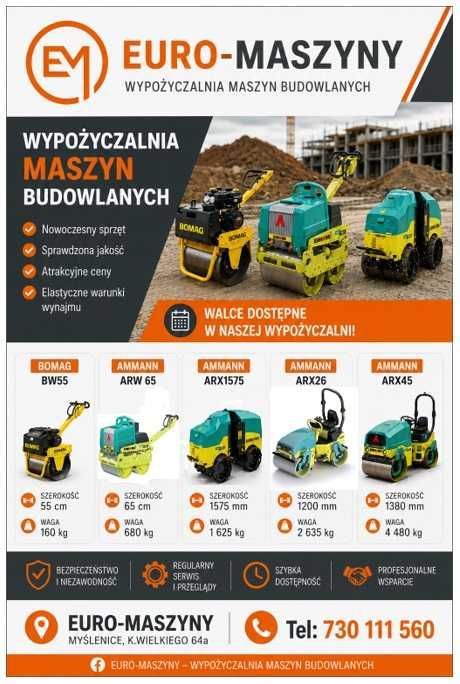 Wynajem walca ! Walec kołek !