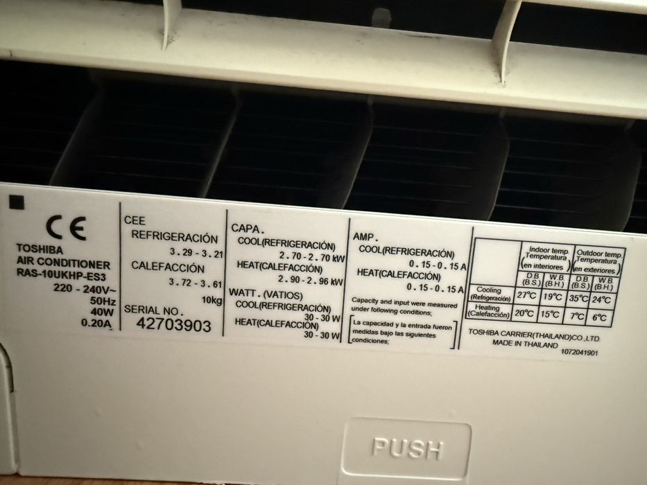 Ar condicionado toshiba