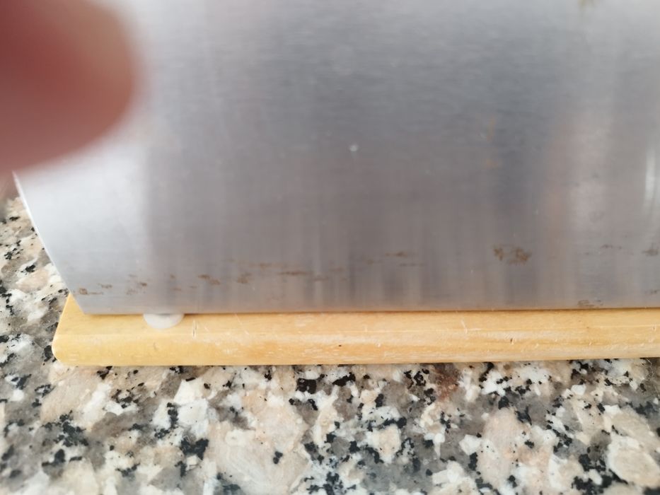 Caixa pão inox e madeira