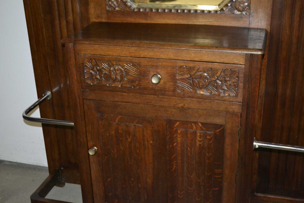 wieszak / garderoba artdeco . 1920 . dąb