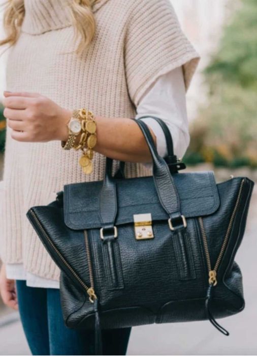 3.1 phillip lim шкіряна темно-зелена сумка