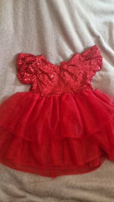 Vestidos vermelhos de festa para bebé – gémeas