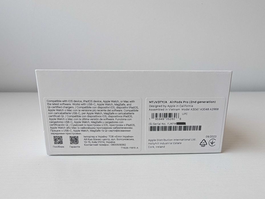 AirPods Pro 2 USB-C originais — Fatura e acessórios
