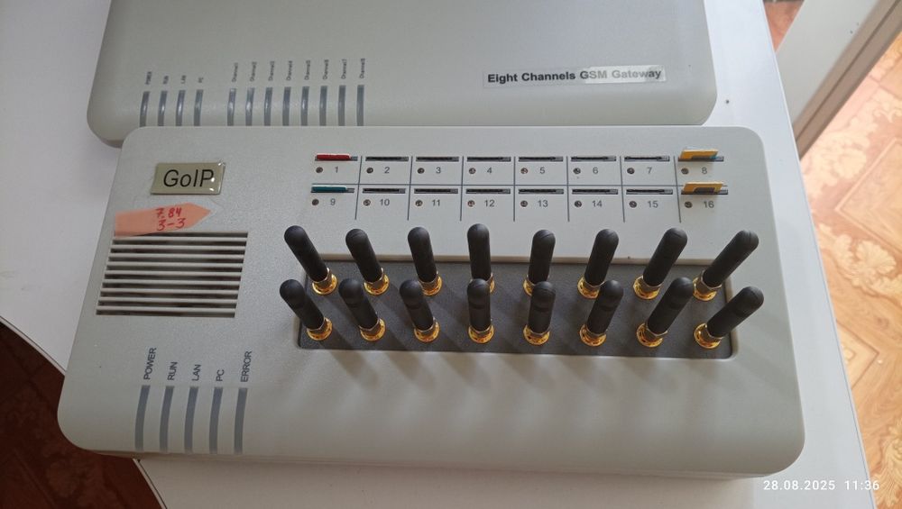 Два  Gsm шлюза для сим sim карт Goip-8, Goip-16, ЖСМ модуль для ip тел