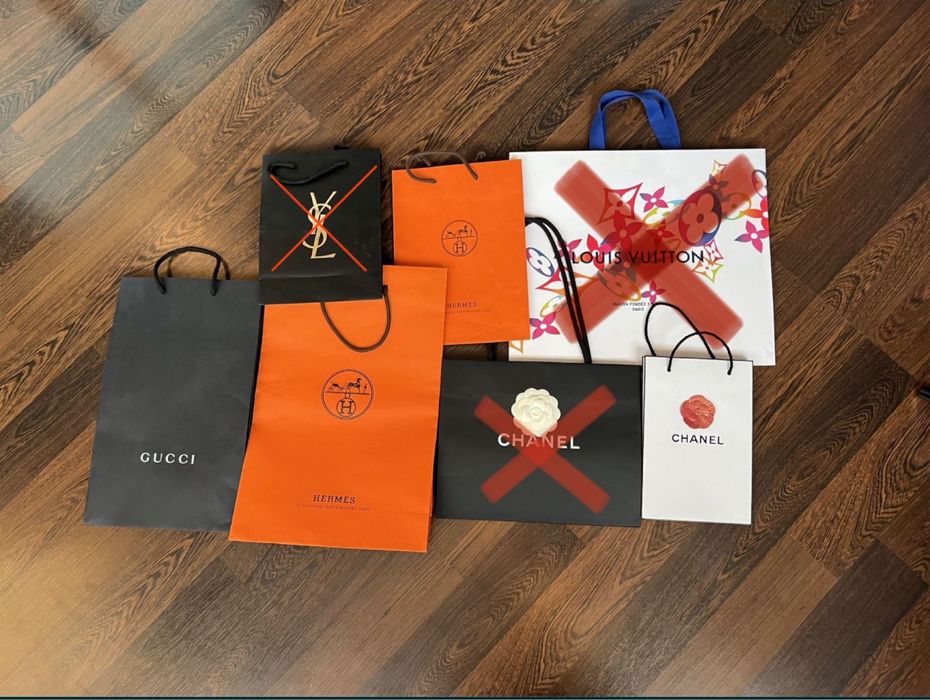 Фірмові пакети Hermes Chanel YSL Gucci Vuitton Dior