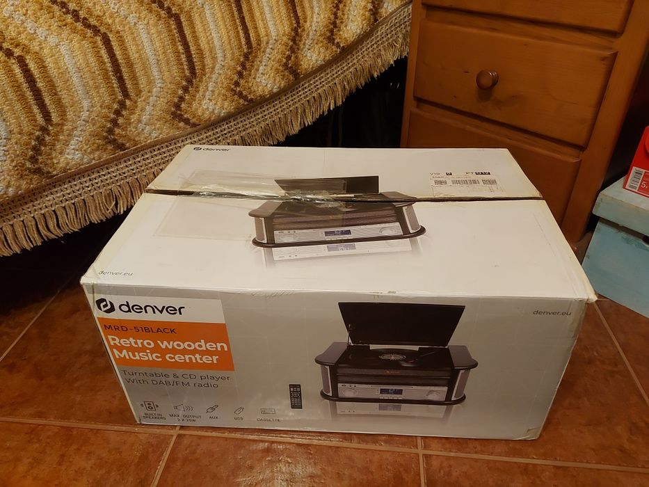 Gira-discos Denver MRD-51 Black NOVO