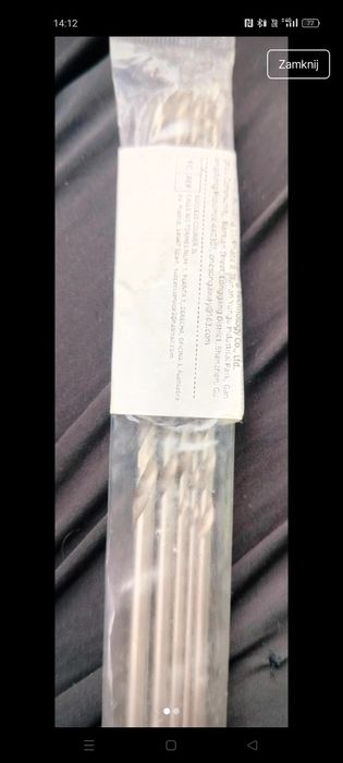 Wiertła 5 szt w opakowaniu