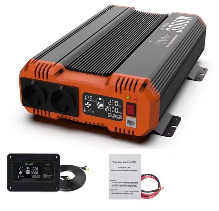 Інвертор  12В на 230В.    600ват   3000 ват  гібридний 24в  4.2 квт