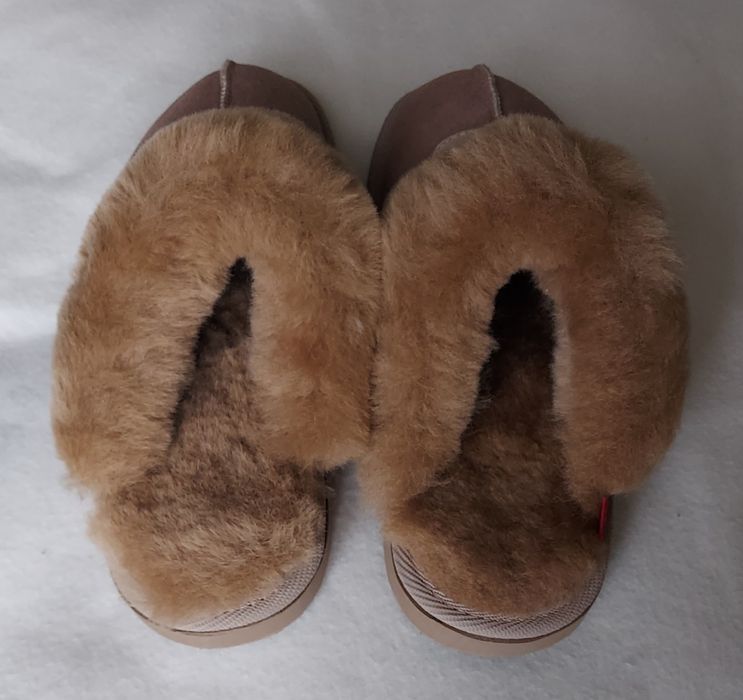 Nowe kapcie, naturalna skóra owcza merynosa r.39