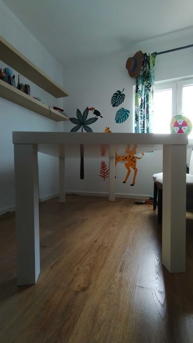 Mesa de jantar/ secretária branca 180x90x76 cm.