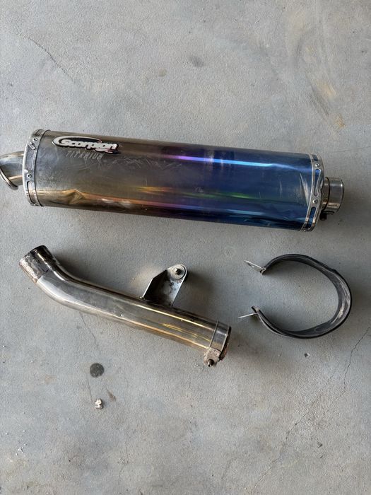 Końcówka wydechu kompletna scorpion titanium flame