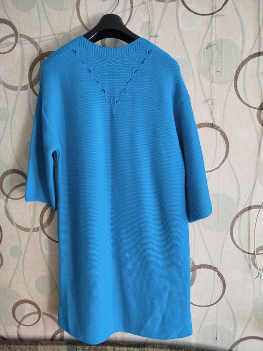 В'язане бірюзове плаття