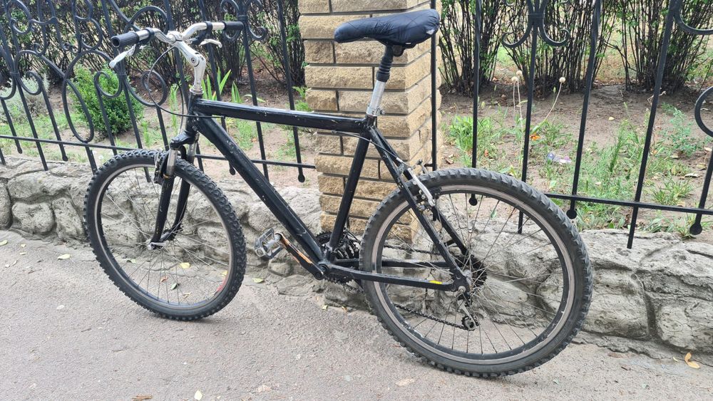 Велосипед взрослый на 26 колёсах, на полном ходу сел и поехал.