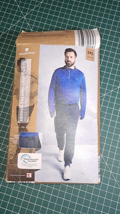 NOWE męskie spodnie treningowe do biegania termiczne granatowe 3XL