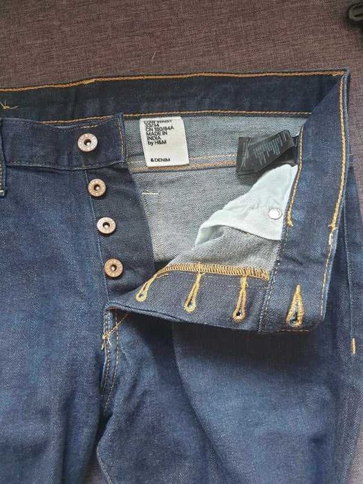 Spodnie jeansowe męskie. Denim, H&M, Slim, 33/34