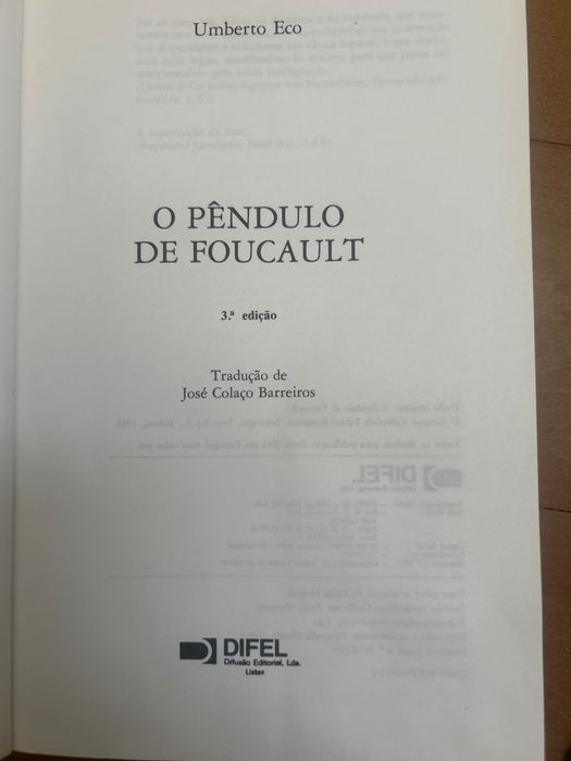 O pêndulo de Foucault - Umberto Eco