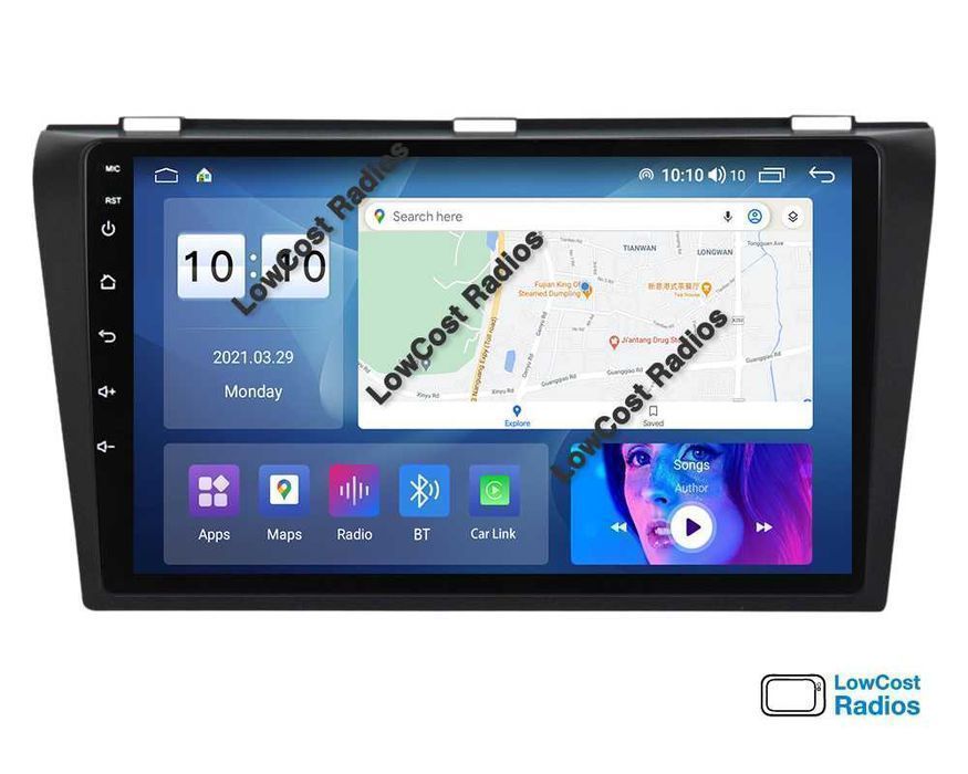 Auto Rádio GPS 9 Polegadas ANDROID MAZDA 3 (2004 a 2012) | BT USB WIFI | CARPLAY • ANDROID AUTO
