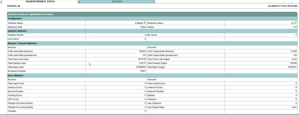 Access Point Cisco Aironet AIR-CAP1702I 802.11ac WiFi5 PoE uszk. obud.