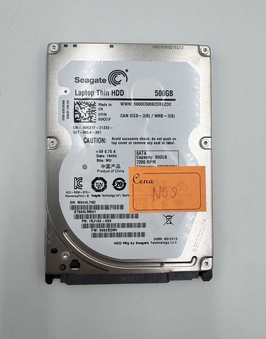 Dysk HDD Seagate ST500LM021 500GB SATA GW3m N09