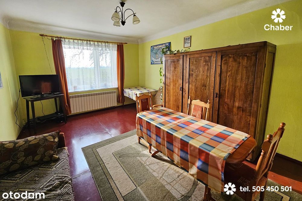 Siedlisko z domem 100 m2, działką 3378 m2 na wsi