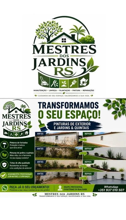 Pinturas de Exterior | Jardins | Quintais | Limpezas e Manutenção