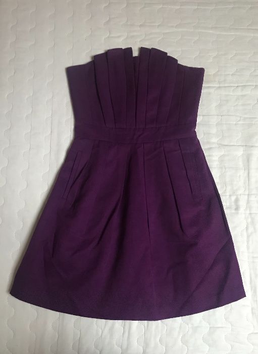 Sukienka Reserved 34 XS fioletowa śliwka węgierka