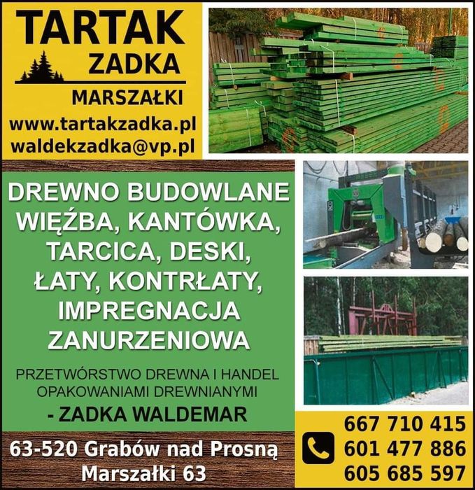 Tarcica deska stelaże 2,40 dł, gr 25, 32, 42, 52, 62