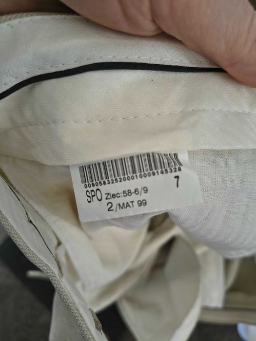 Garnitur męski beżowy koszula Wólczanka i krawat gratis