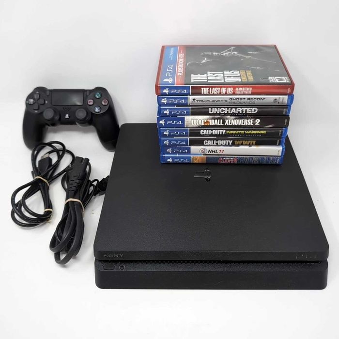 Приставка Playstation 4 slim 1000 gb Геймпада! + Диски / Стан 10/10