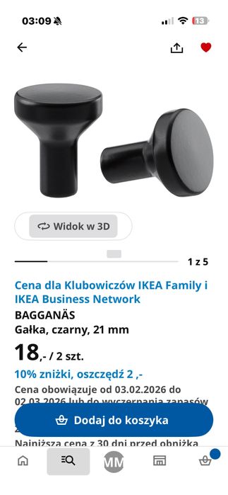 Uchwyty różne do mebli Ikea BAGGANÄS
