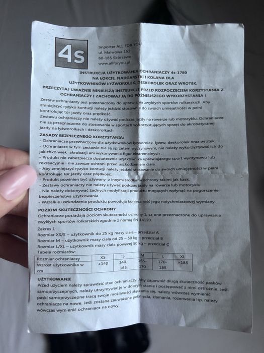 Komplet ochraniaczy na rolki/wrotki/deskorolkę - NOWY!