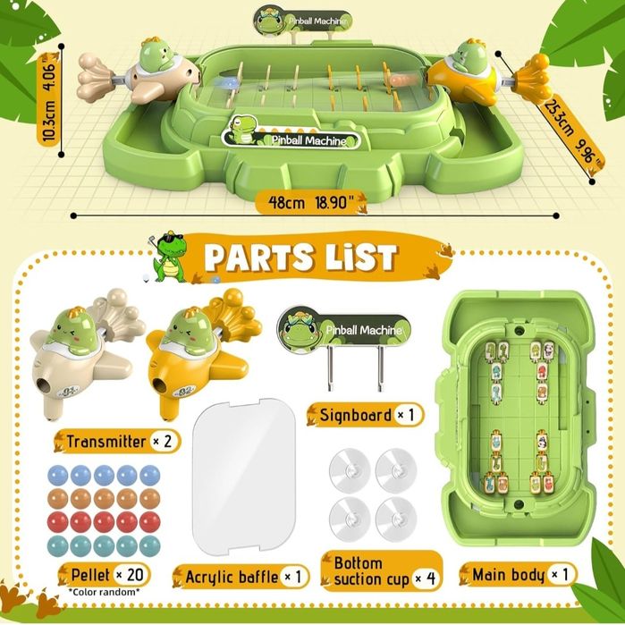Nicknack Dinosaur Marble Game Duel, gra zręcznościowa