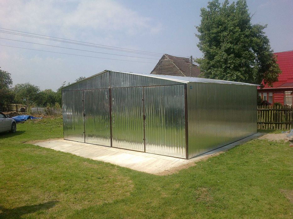 Garaż blaszany garaże blaszan 6x6 dwuspad producent BLACHMAR