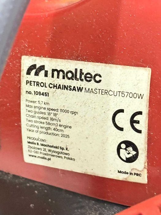Piła Spalinowa Maltec Mastercut 5700W (1278/26)