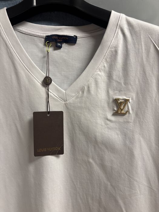 LV koszulka damska biała 3xl nowa złote logo