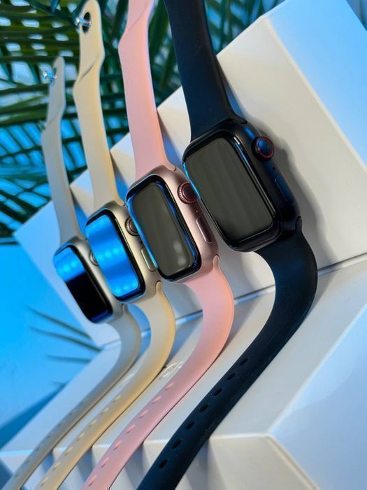 Смарт годинник Apple Watch S9 (45 мм екран ) + 3 кольори (чорний, білий, золотий)