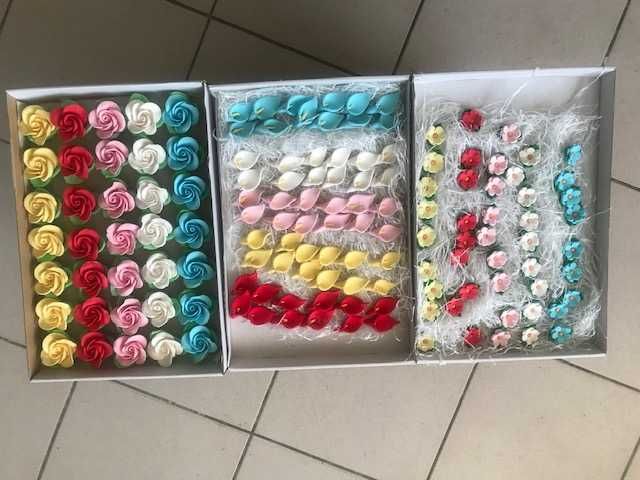 Flores em açúcar decoração bolos pastelaria padaria