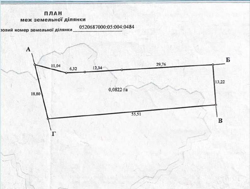 Продаж земельної ділянки під житлову забудову, площа 8.22 сот.