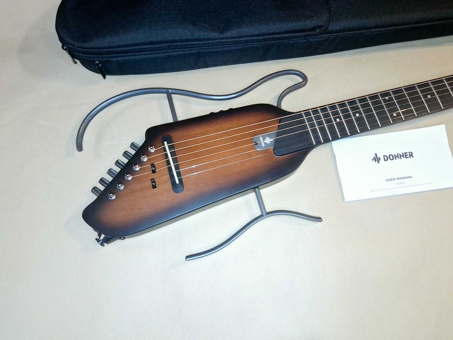 J261 Gitara Podróżna Donner HUSH-I Silent Guitar Headless Sunburst