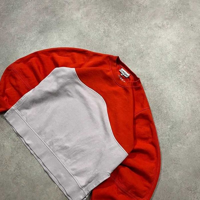 Bluza Ganni Crewneck Sweatshirt Coquette Trendy
