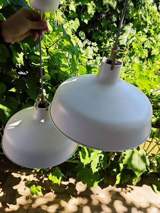 Zestaw 2x kremowa lampa sufitowa IKEA RANARP