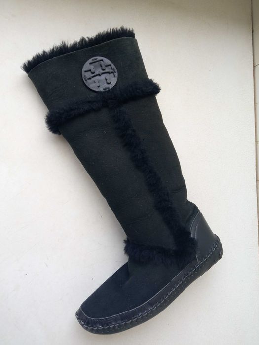 Женские зимние сапоги на овчине TORY BURCH  р.36-37